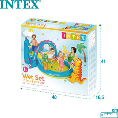 Intex Dinoland Inflatable Play Center – Dinosaur-Themed Water Pool with Slide & Sprayer (Model 57135)