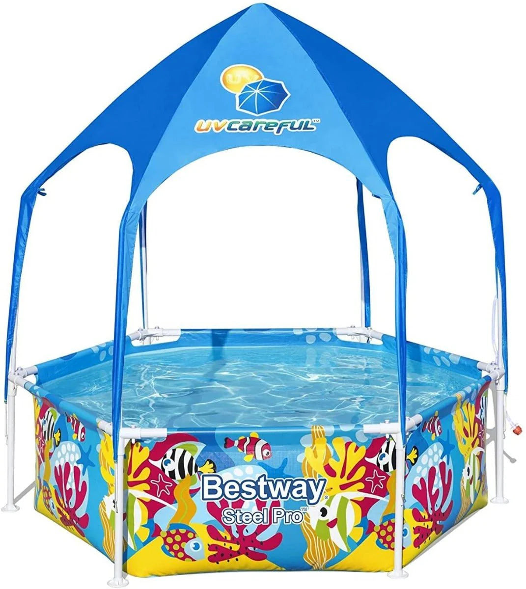 Bestway Steel Pro UV Careful Splash-in-Shade Play Pool 1.83mx51cm 5618T